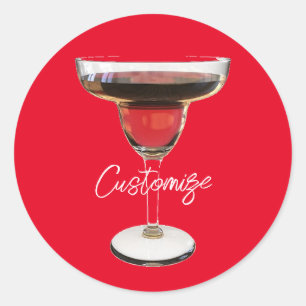 Sticker Rond Cocktail Big Red Margarita Boire Thunder_Cove