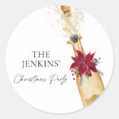 Sticker Rond Cocktail de Noël (Devant)