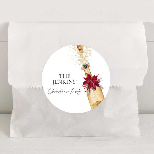 Sticker Rond Cocktail de Noël