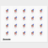 Sticker Rond Cocktail Frog (Feuille)