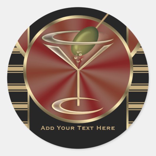 Sticker Rond Cocktail Lounge (Devant)