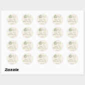 Sticker Rond Cocktail Retro Anniversaire Fancy (Feuille)
