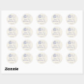 Sticker Rond Cocktail Retro Anniversaire Fancy (Feuille)