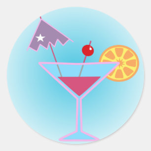 Sticker Rond Cocktails