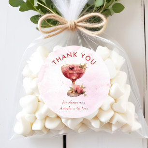 Sticker Rond Cocktails Brunch & Bubbly Fête des mariées