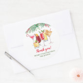 Sticker Rond Cocktails de Noël Fête de Noël (Enveloppe)