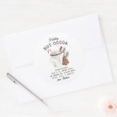 Sticker Rond Coco blanc de vacances (Enveloppe)