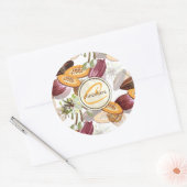 Sticker Rond Cocoa Beans, Chocolate Flowers, Nature's Toxits (Enveloppe)