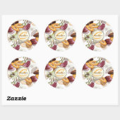 Sticker Rond Cocoa Beans, Chocolate Flowers, Nature's Toxits (Feuille)