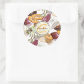 Sticker Rond Cocoa Beans, Chocolate Flowers, Nature's Toxits (Sac)