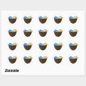 Sticker Rond Coconut (Feuille)