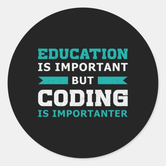Sticker Rond Codage Codeur Médicale est important Coder Coder I (Devant)