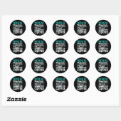 Sticker Rond Codage ICD de l'Assistant Café Codeur Médicale (Feuille)