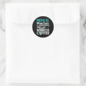 Sticker Rond Codage ICD de l'Assistant Café Codeur Médicale (Sac)