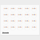 STICKER ROND CODE (Feuille)