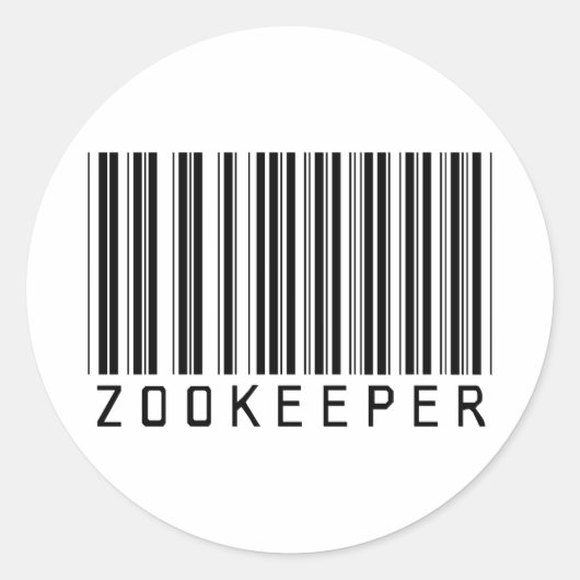 Sticker Rond Code barre de Zookeeper (Devant)