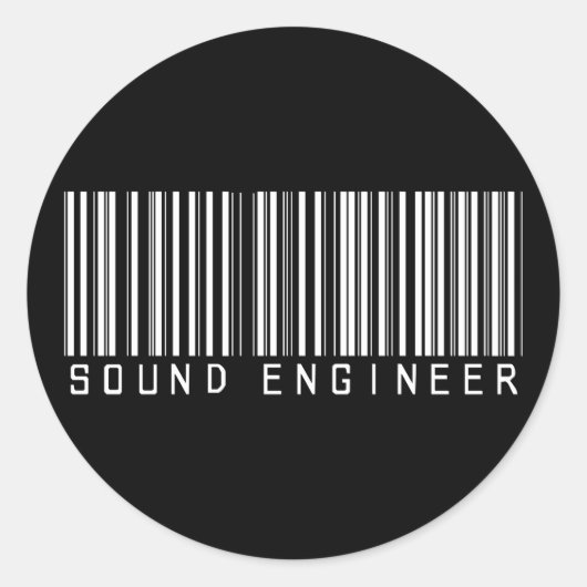 Sticker Rond Code barre du Sound Engineer (Devant)