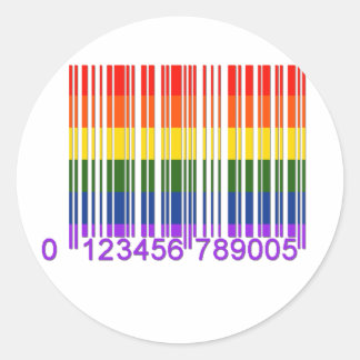 Sticker Rond Code barre gay 1