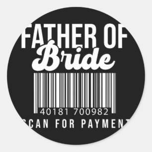 Sticker Rond Code Barre Père De La Mariée Analyse Pour Paiement