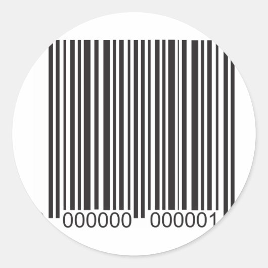 Sticker Rond Code-barres (Devant)