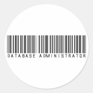 Sticker Rond Code barres d'administrateur de base de données