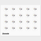 Sticker Rond Code-barres du site Web d'entreprise simple (Feuille)