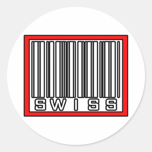 Sticker Rond Code-barres suisse (Devant)