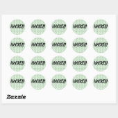 Sticker Rond Code binaire HACKED (Feuille)