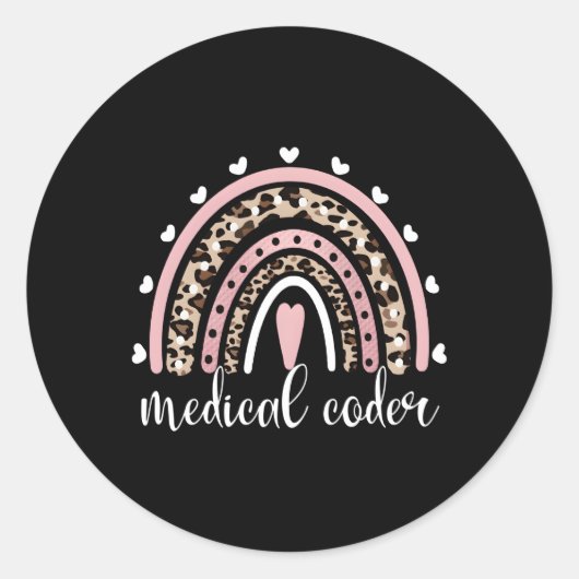 Sticker Rond Code clinique Médicale Coder Rainbow Médicale Coda (Devant)