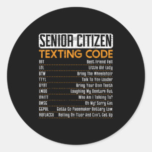 Sticker Rond Code De Textes Pour Un Grand-Père Ou Un Grand-Père