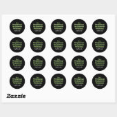 Sticker Rond Code d'écriture (Feuille)