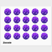 Sticker Rond Code génétique ADN violet (Feuille)