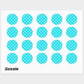 Sticker Rond Code hexadécimal cyan pois 00E3F4 (Feuille)