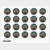 Sticker Rond Code Is Poetry : Unleash Your Programmer's Artistr (Feuille)