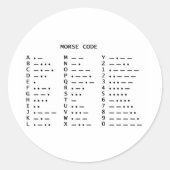 Sticker Rond Code Morse (Devant)