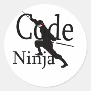 Sticker Rond Code Ninja