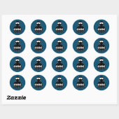 Sticker Rond Code Ninja Computer Coding Engineer Funny Lovers (Feuille)