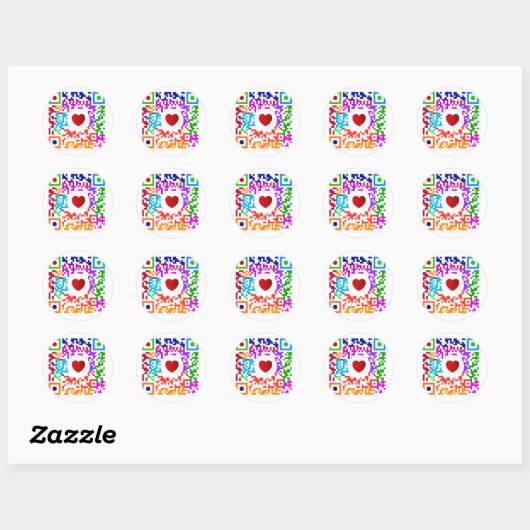Sticker Rond Code QR (Feuille)