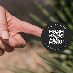 Sticker Rond Code QR à balayage circulaire personnalisé Étiquet