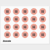 Sticker Rond Code QR Acheter Un Verre à la Mariée Rose EVJF (Feuille)