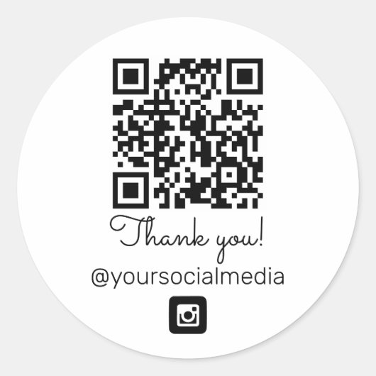 Sticker Rond Code QR Business (Devant)