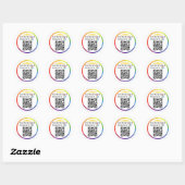Sticker Rond Code QR de l'avis Google (Feuille)