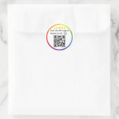 Sticker Rond Code QR de l'avis Google (Sac)