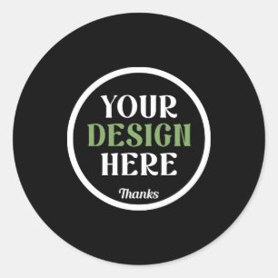 Sticker Rond Code QR de logo noir personnalisé pour la marque c