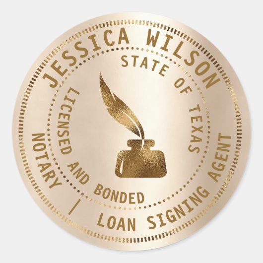 Sticker Rond Code QR du prospectus de l'agent de signature de p (Devant)