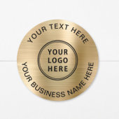 Sticker Rond Code QR Entreprise Or