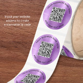 Sticker Rond Code QR Entreprise Violet