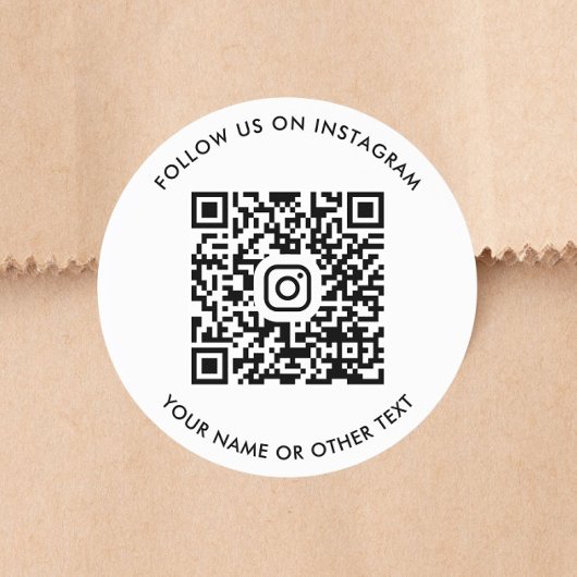 Sticker Rond Code QR Instagram