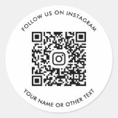 Sticker Rond Code QR Instagram moderne (Devant)