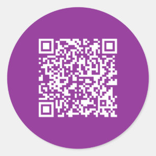 Sticker Rond Code QR instantané avec votre URL de site Web   Po